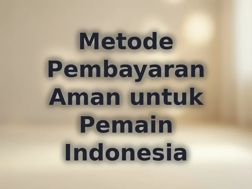 Metode Pembayaran Aman untuk Pemain Indonesia
